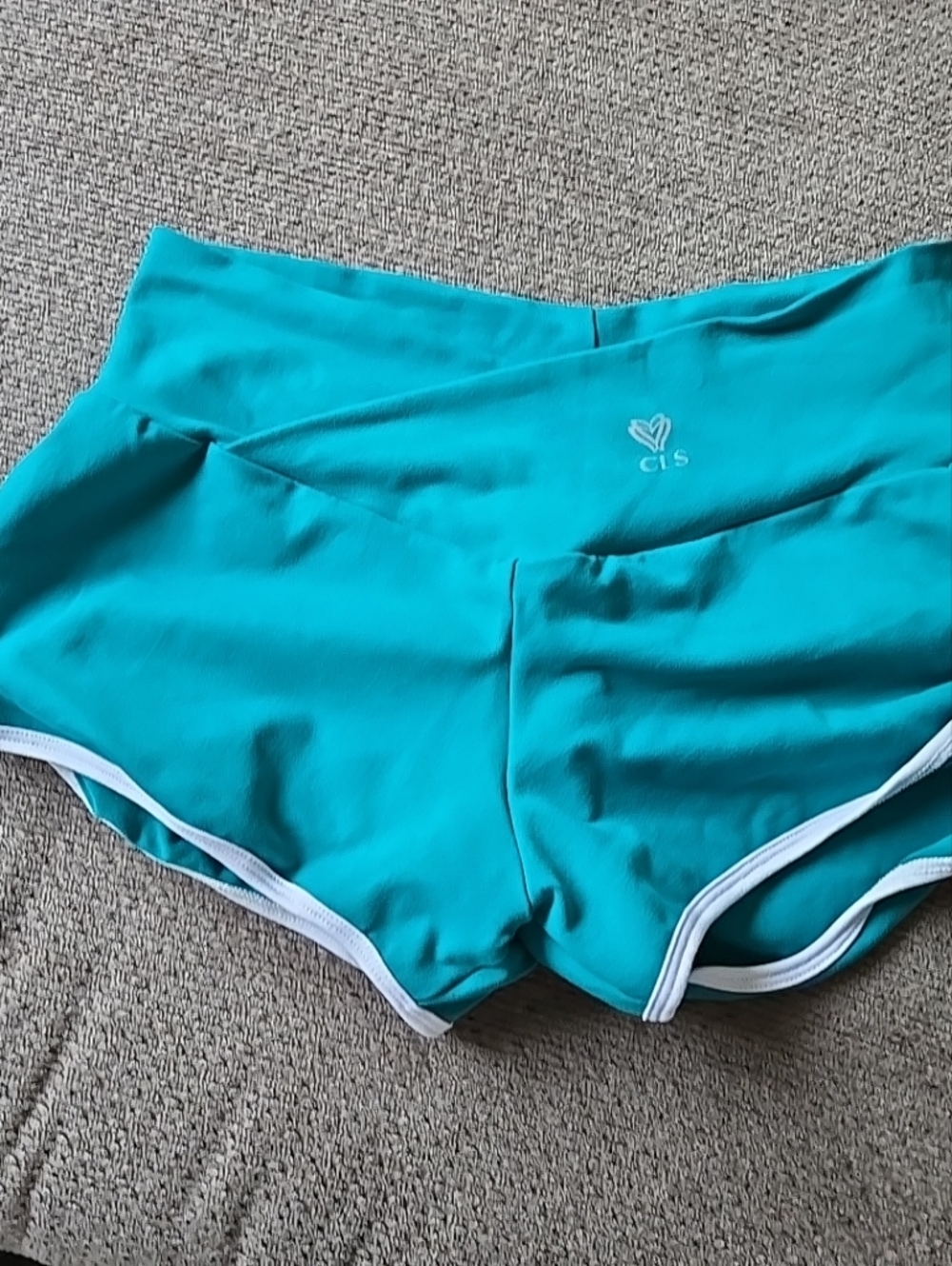 CLS Sportswear FlexMax V Back Meia Lua Short Shorts Teal Size XL